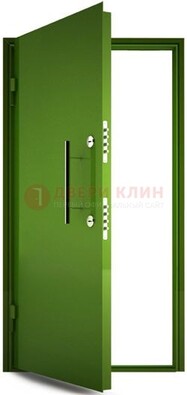 Зеленая металлическая бронированная дверь ДБ-8 в Белгороде
