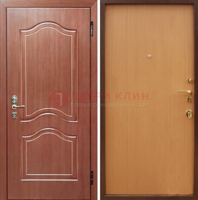 Входная дверь отделанная МДФ и ламинатом внутри ДМ-159 в Белгороде