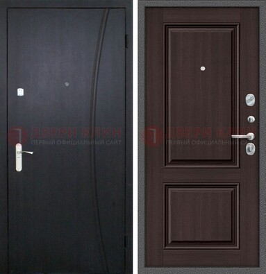 Темная стальная дверь с МДФ панелями ДМ-362 в Белгороде