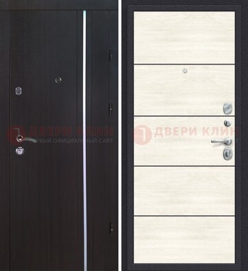 Металлическая современная дверь с МДФ ДМ-483 в Волоколамске