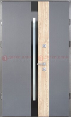 Полуторная металлическая дверь с МДФ ДМ-503 в Белгороде