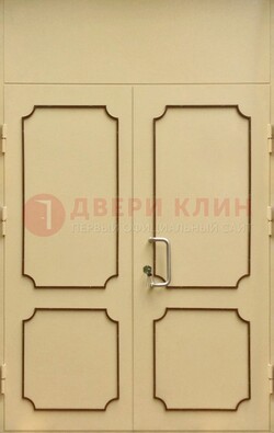 Светлая двухстворчатая дверь для загородного дома с МДФ ДМ-534 в Белгороде