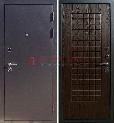 Серая металлическая дверь с порошковым напылением ДП-153 в Белгороде