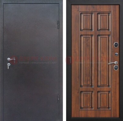 Темная входная дверь с порошковым покрытием с МДФ панелью ДП-235 в Белгороде