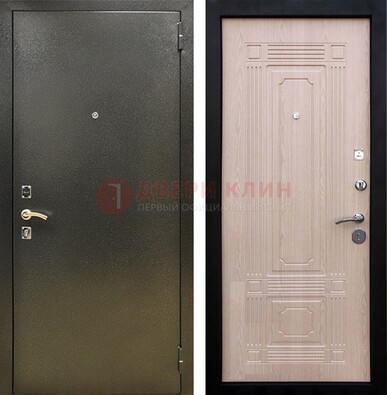 Входная темно-серая дверь с порошковым напылением и МДФ ДП-273 в Белгороде