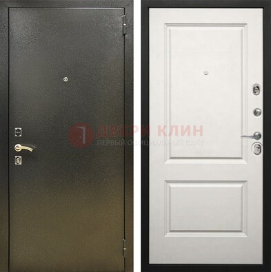Металлическая темная дверь с порошковым напылением и классической МДФ ДП-298 в Белгороде