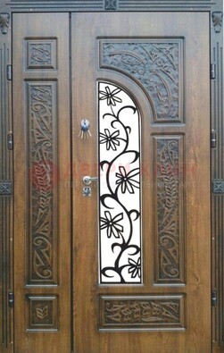 Морозостойкая металлическая парадная дверь ДПР-12 в Белгороде