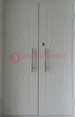 Парадная двухстворчатая дверь с фрезерованным МДФ ДПР-14 в Белгороде