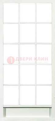 Железная решетчатая дверь в белом цвете ДР-10 в Белгороде