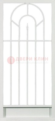 Стальная решетчатая дверь в белом цвете с пикой ДР-11 в Белгороде