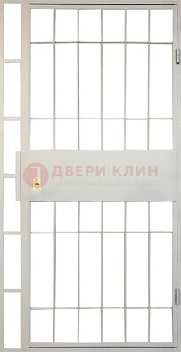 Железная решетчатая дверь в белом цвете ДР-19 в Белгороде