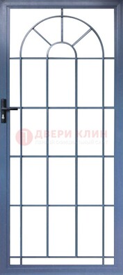 Синяя металлическая решетчатая дверь ДР-28 в Белгороде