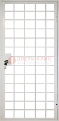Белая металлическая решетчатая дверь ДР-2 в Белгороде