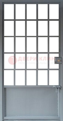 Металлическая решетчатая дверь в сером цвете ДР-7 в Белгороде