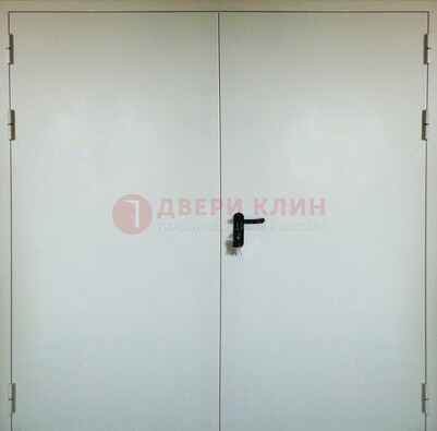 Белая металлическая противопожарная дверь ДТ-8 в Рузе