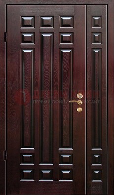 Коричневая металлическая дверь с виноритом ДВТ-20 в Белгороде