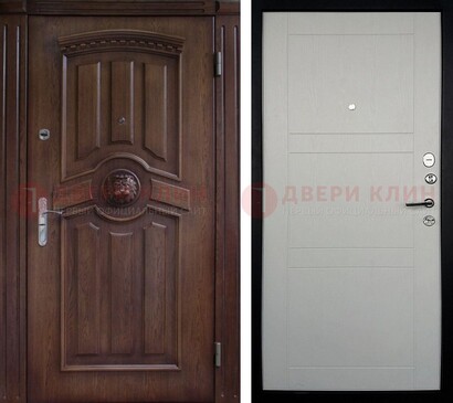 Темная входная дверь с виноритом ДВТ-216 в Серпухове