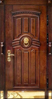 Входная дверь с виноритом в коричневом цвете ДВТ-236 в Белгороде