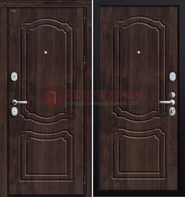 Темная входная дверь с МДФ ДМ-2222 в Красногорске