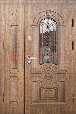 Железная классическая дверь с терморазрывом и рисунком ДВТ-77 в Белгороде