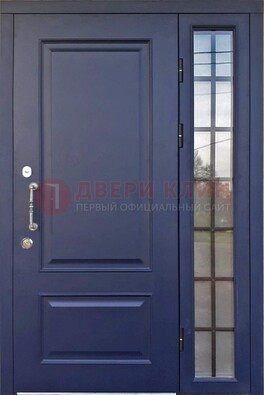 Синяя дверь с виноритом и стеклянными вставками  ДВТ-79 в Белгороде