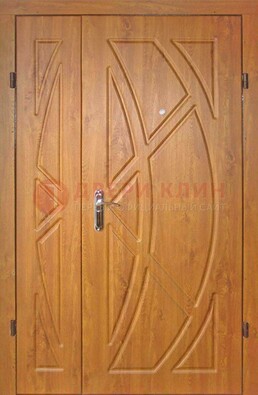 Полуторная металлическая дверь с МДФ золотой дуб ПЛ-17 в Белгороде